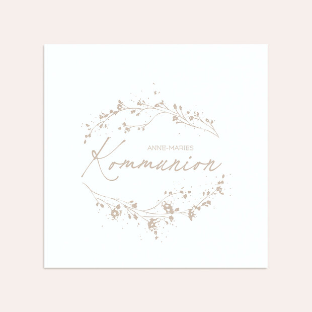 Umschlag mit Design Kommunion - Elegante Blütenranken