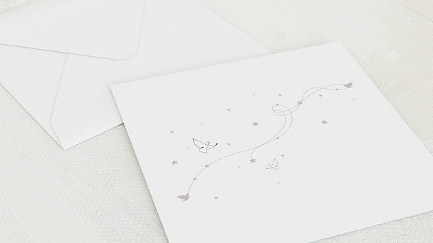 Umschlag mit Design Kommunion - Herz & Sterne
