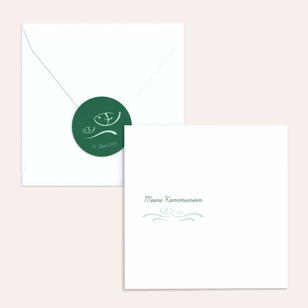 Umschlag mit Design Kommunion - Wellig
