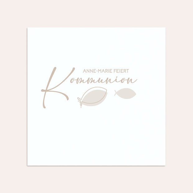 Umschlag mit Design Kommunion - Fröhlicher Fischschwarm