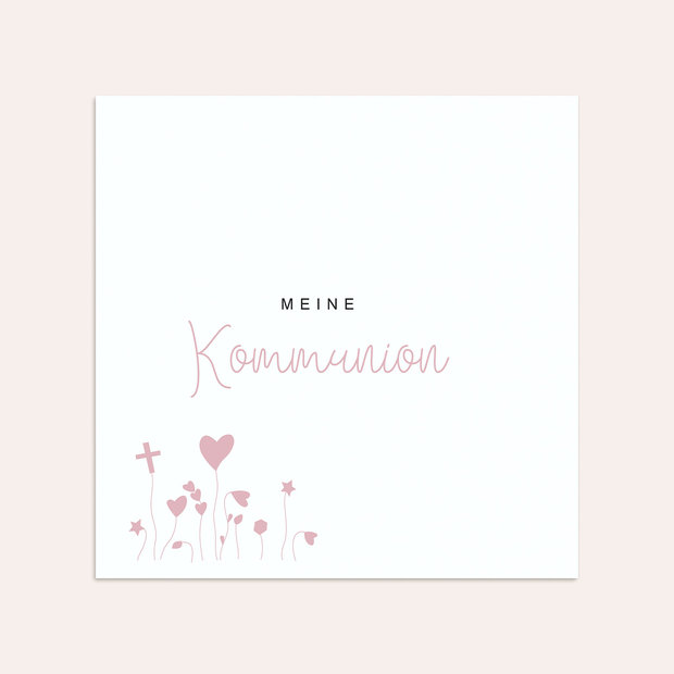 Umschlag mit Design Kommunion - Garten der Herzen