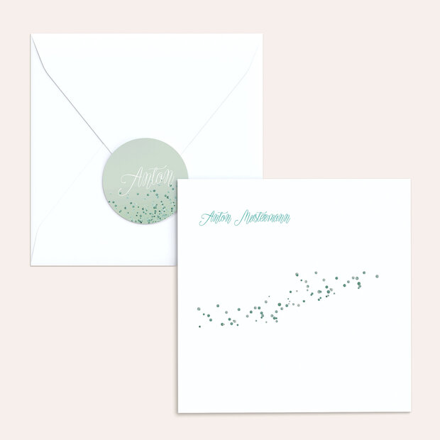 Umschlag mit Design Kommunion - Geflitter Kommunion