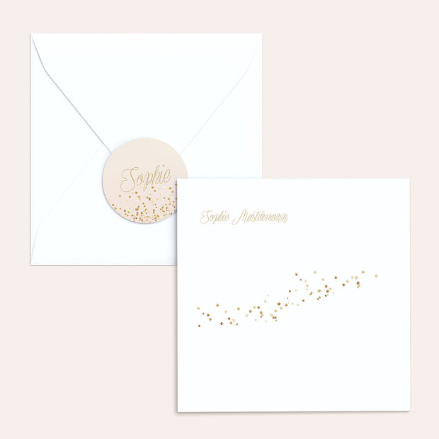 Umschlag mit Design Kommunion - Geflitter Kommunion