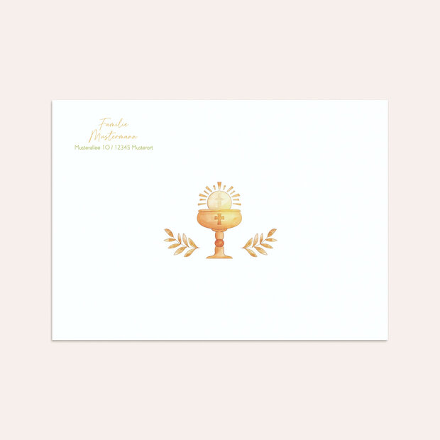 Umschlag mit Design Kommunion - Ein Tag voller Licht