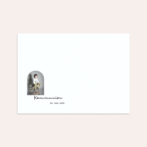 Umschlag mit Design Kommunion - Portrait des Lebens