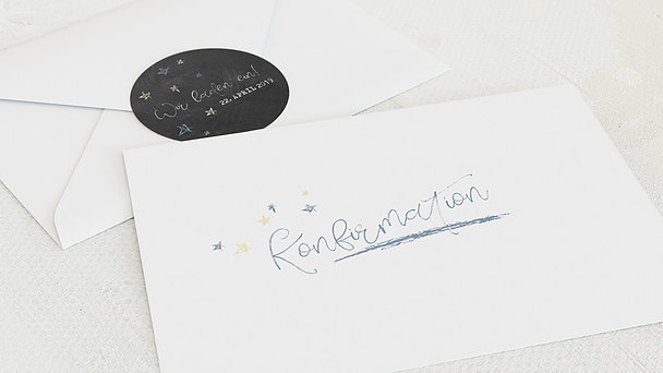 Umschlag mit Design Konfirmation - Sternentafel