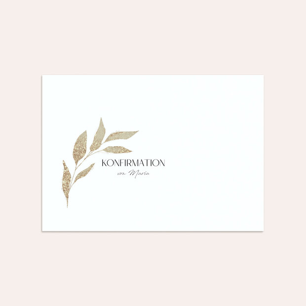 Umschlag mit Design Konfirmation - Unterm Blätterdach