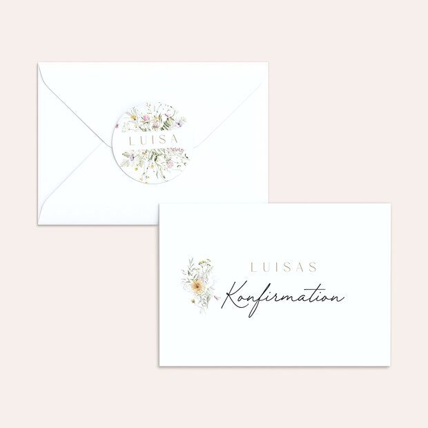Umschlag mit Design Konfirmation - Blumentraum
