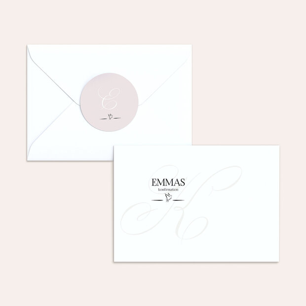 Umschlag mit Design Konfirmation - Antiqua Taube