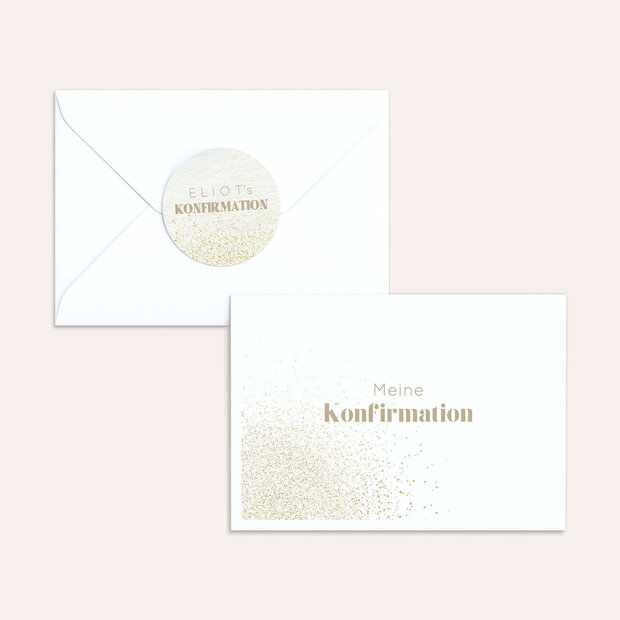 Umschlag mit Design Konfirmation - Sonnenkreis