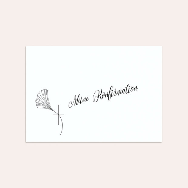 Umschlag mit Design Konfirmation - Ginkgo Biloba