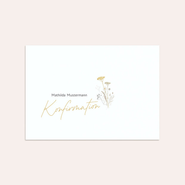 Umschlag mit Design Konfirmation - Zarte Frühlingsblüten