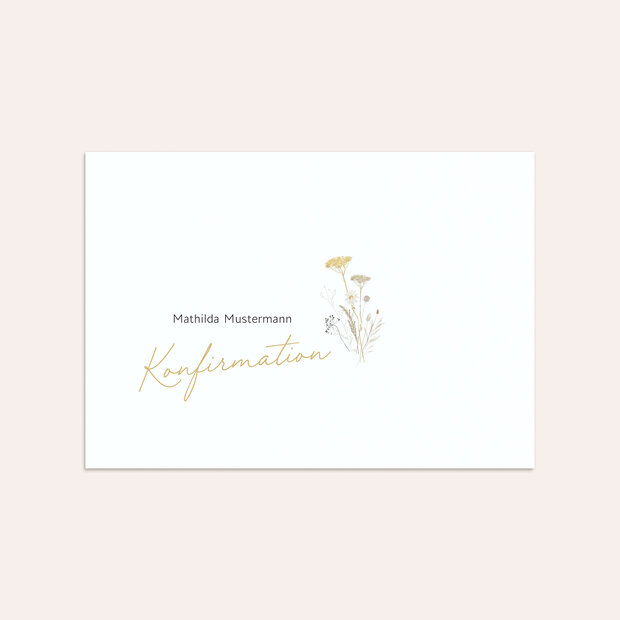 Umschlag mit Design Konfirmation - Zarte Frühlingsblüten