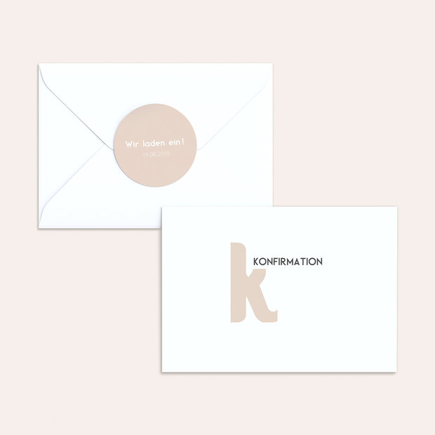 Umschlag mit Design Konfirmation - Symbolik