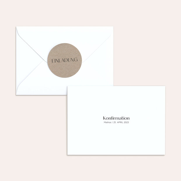 Umschlag mit Design Konfirmation - K wie Konfirmation