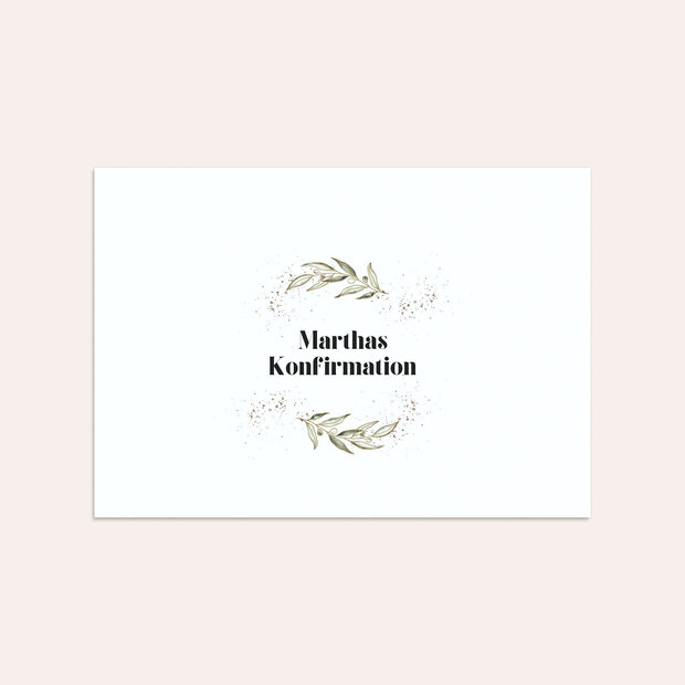 Umschlag mit Design Konfirmation - Lebensgrün