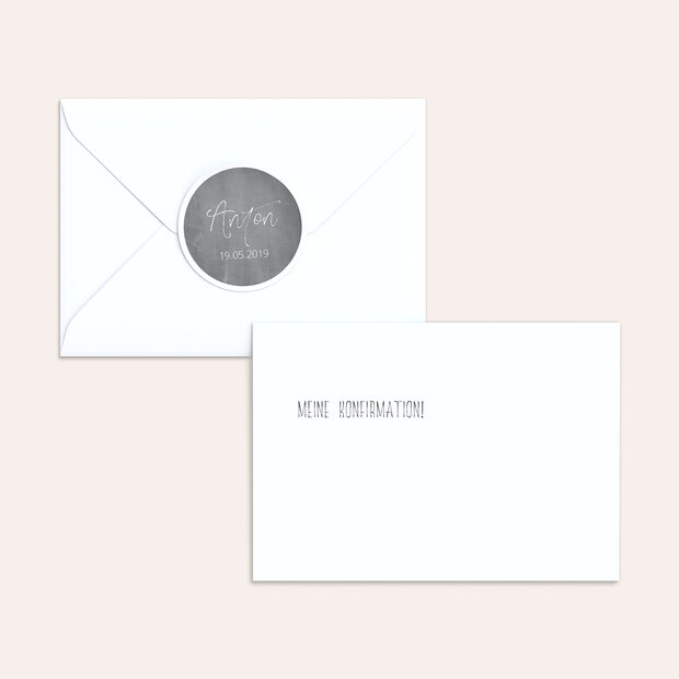 Umschlag mit Design Konfirmation - Getäfelt jung