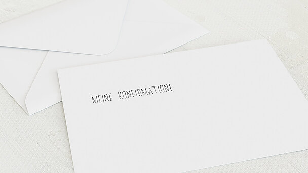 Umschlag mit Design Konfirmation - Getäfelt jung