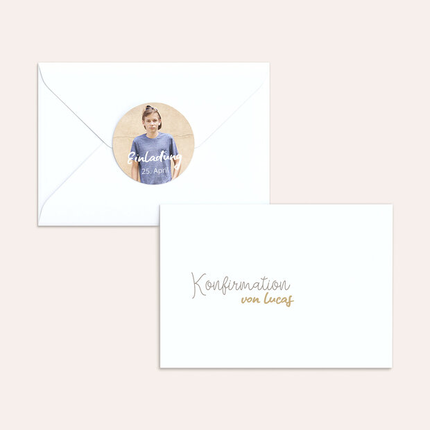 Umschlag mit Design Konfirmation - Lebensabschnitte
