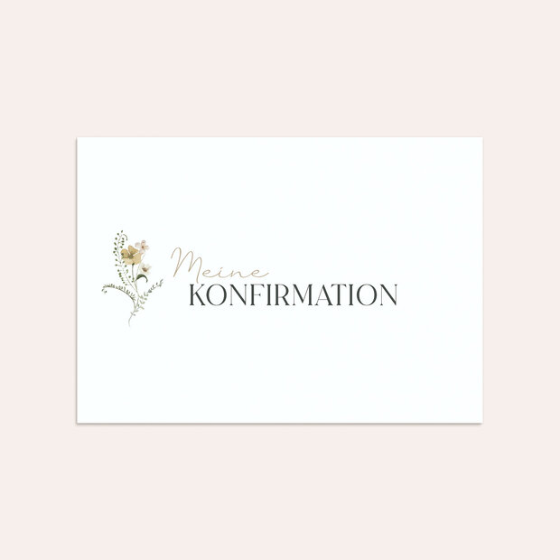 Umschlag mit Design Konfirmation - Portrait mit Wildblumen
