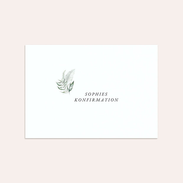 Umschlag mit Design Konfirmation - Festliche Palmwedel