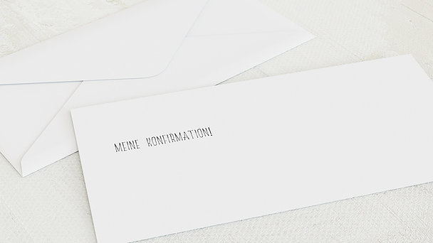 Umschlag mit Design Konfirmation - Getäfelt jung