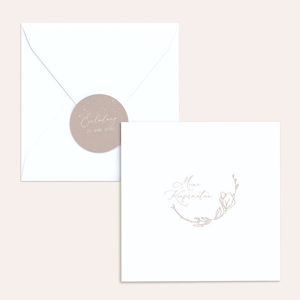 Umschlag mit Design Konfirmation - Feierliche Vorfreude