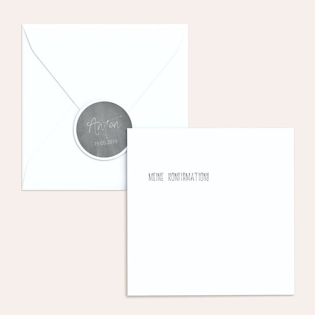 Umschlag mit Design Konfirmation - Getäfelt jung