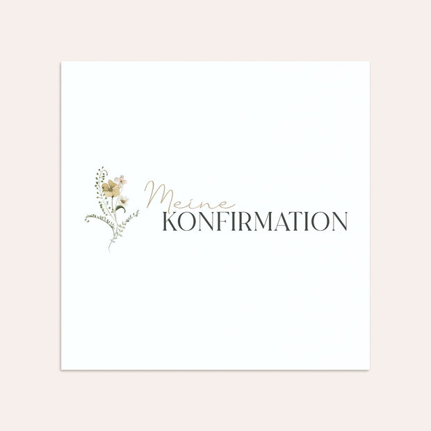 Umschlag mit Design Konfirmation - Portrait mit Wildblumen