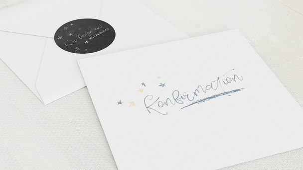 Umschlag mit Design Konfirmation - Sternentafel