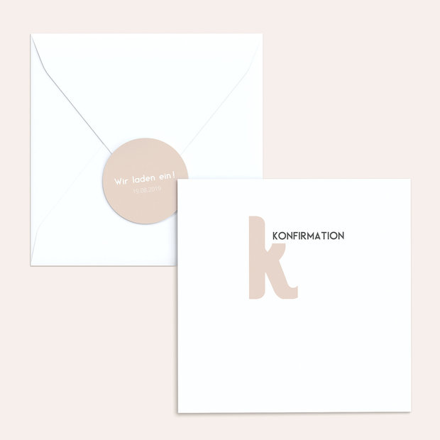 Umschlag mit Design Konfirmation - Symbolik