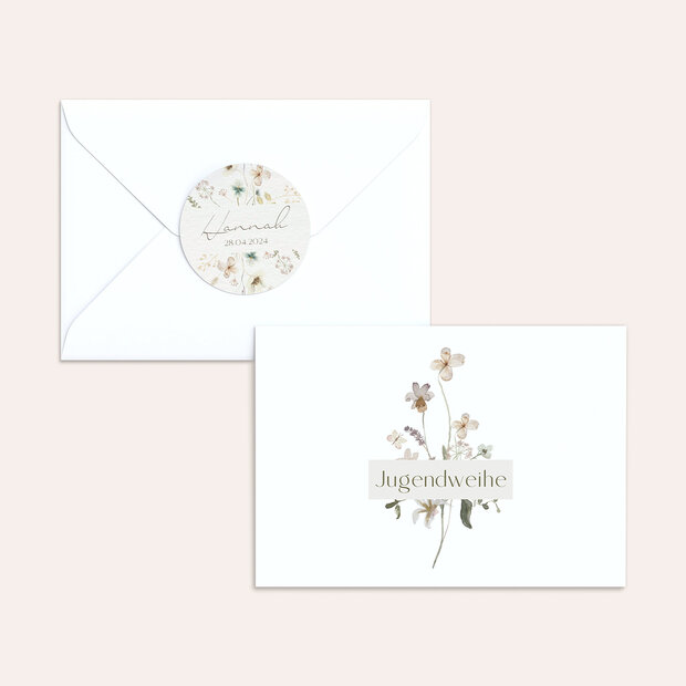 Umschlag mit Design Jugendweihe - Zukunftsträume