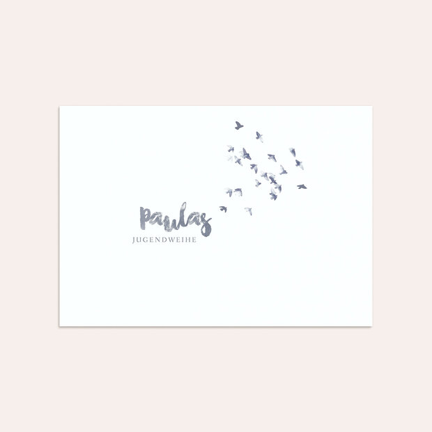 Umschlag mit Design Jugendweihe - Fliegende Taubenschar