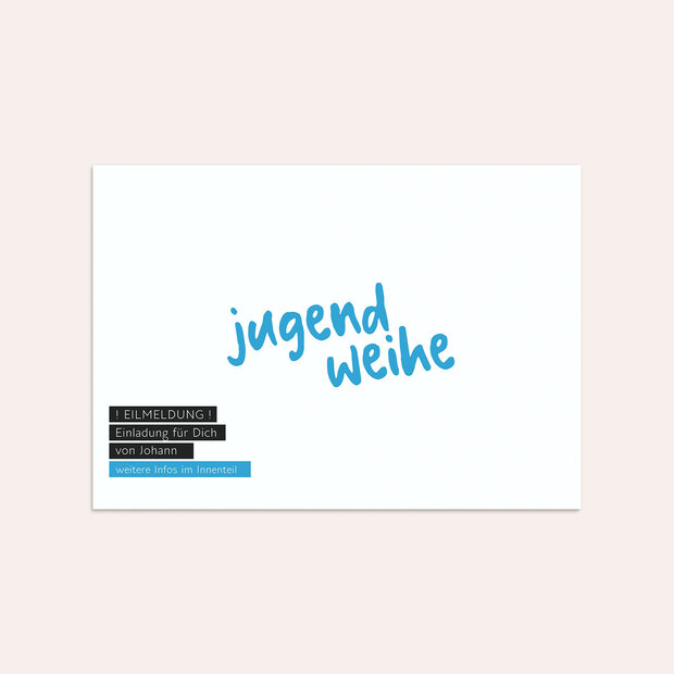 Umschlag mit Design Jugendweihe - Next Chapter