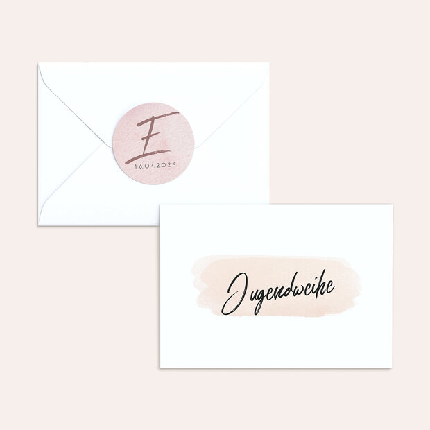 Umschlag mit Design Jugendweihe - Der perfekte Moment