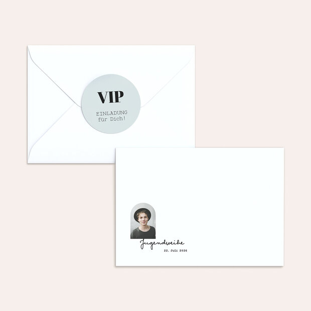 Umschlag mit Design Jugendweihe - Portrait des Lebens