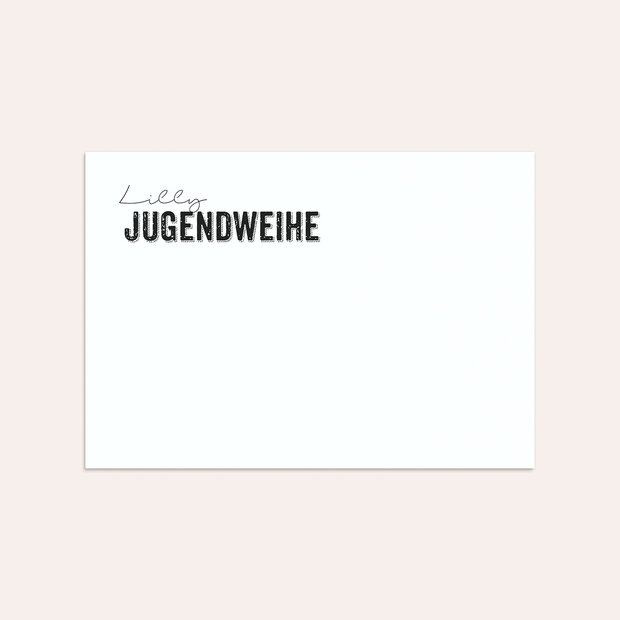 Umschlag mit Design Jugendweihe - Vom Großwerden