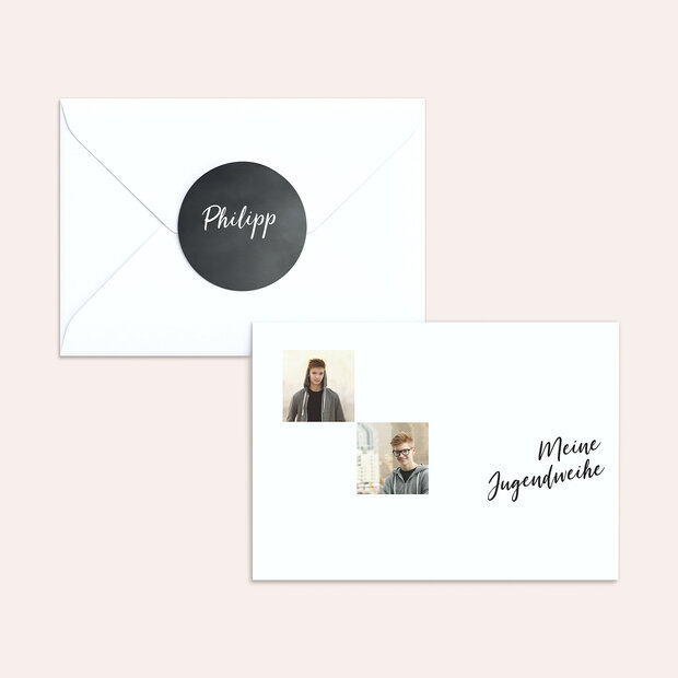 Umschlag mit Design Jugendweihe - Gekachelt