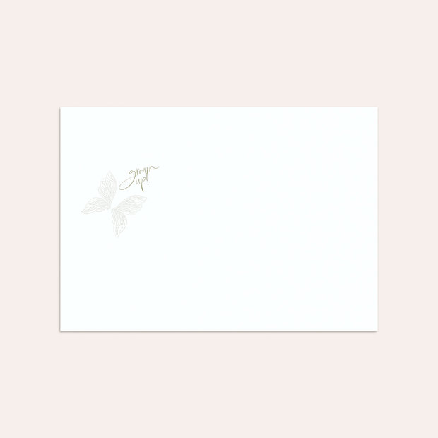 Umschlag mit Design Jugendweihe - Tanzender Schmetterling