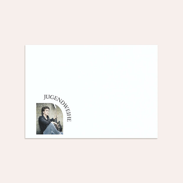 Umschlag mit Design Jugendweihe - Reinste Freude