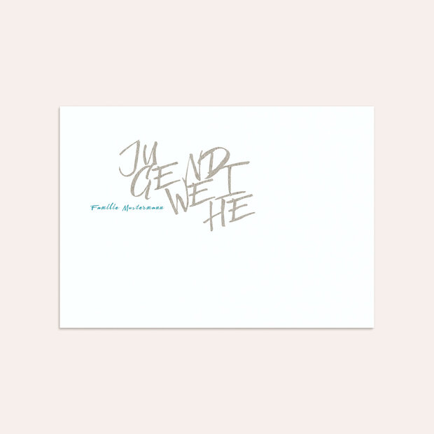 Umschlag mit Design Jugendweihe - Eigener Weg