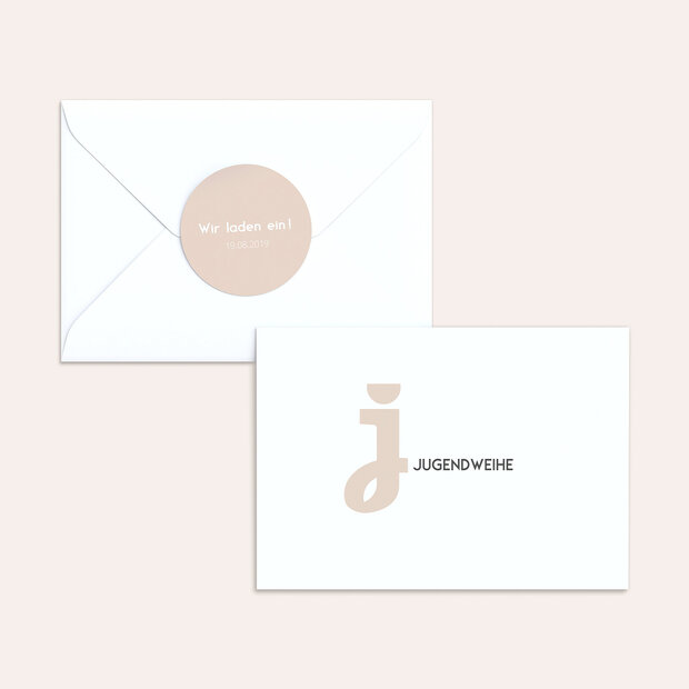 Umschlag mit Design Jugendweihe - Symbolik