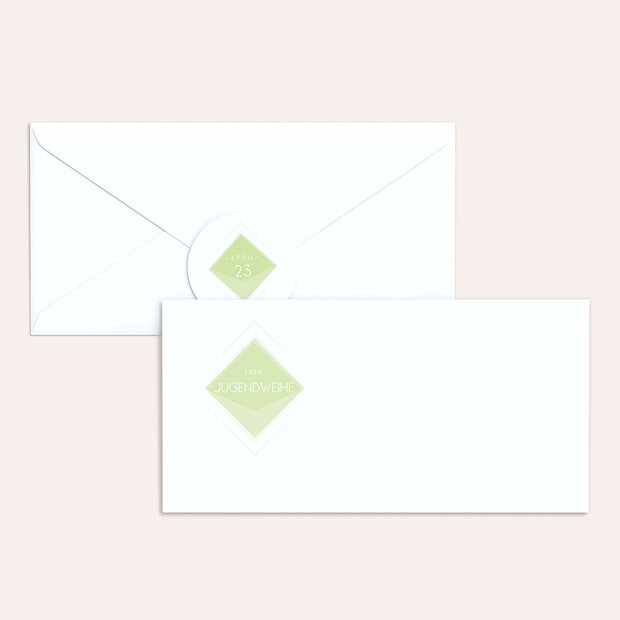 Umschlag mit Design Jugendweihe - Bunt gefächert