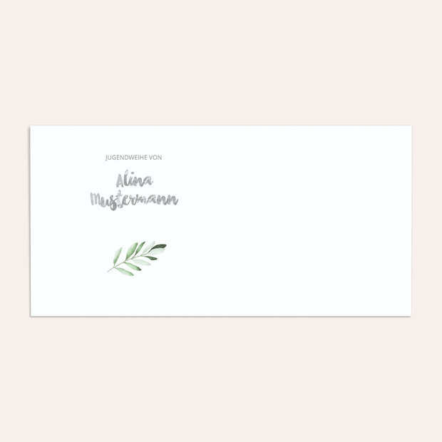 Umschlag mit Design Jugendweihe - Edle Zweige