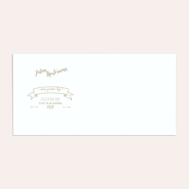 Umschlag mit Design Jugendweihe - Kraftliner