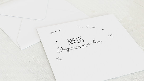 Umschlag mit Design Jugendweihe - Sternengefunkel