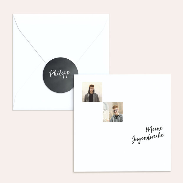 Umschlag mit Design Jugendweihe - Gekachelt