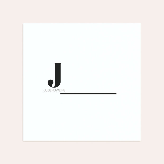 Umschlag mit Design Jugendweihe - Mondän