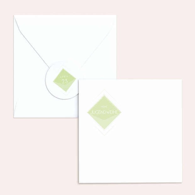 Umschlag mit Design Jugendweihe - Bunt gefächert