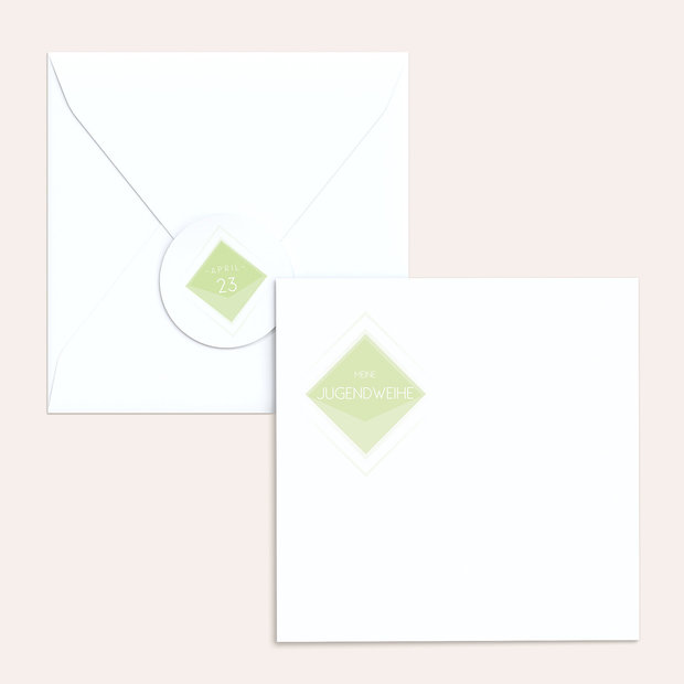 Umschlag mit Design Jugendweihe - Bunt gefächert